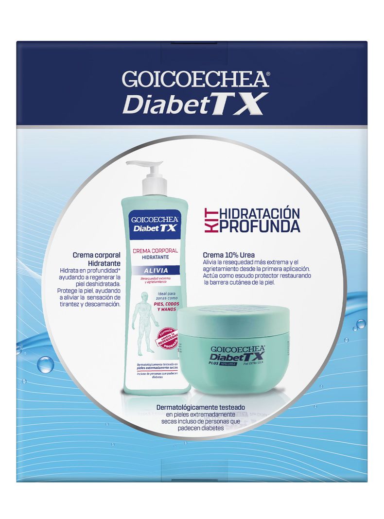 Pack Goicoechea Diabet Tx Crema Corporal Hidratante 400 ml + Crema Urea Plus 10% 250g-1