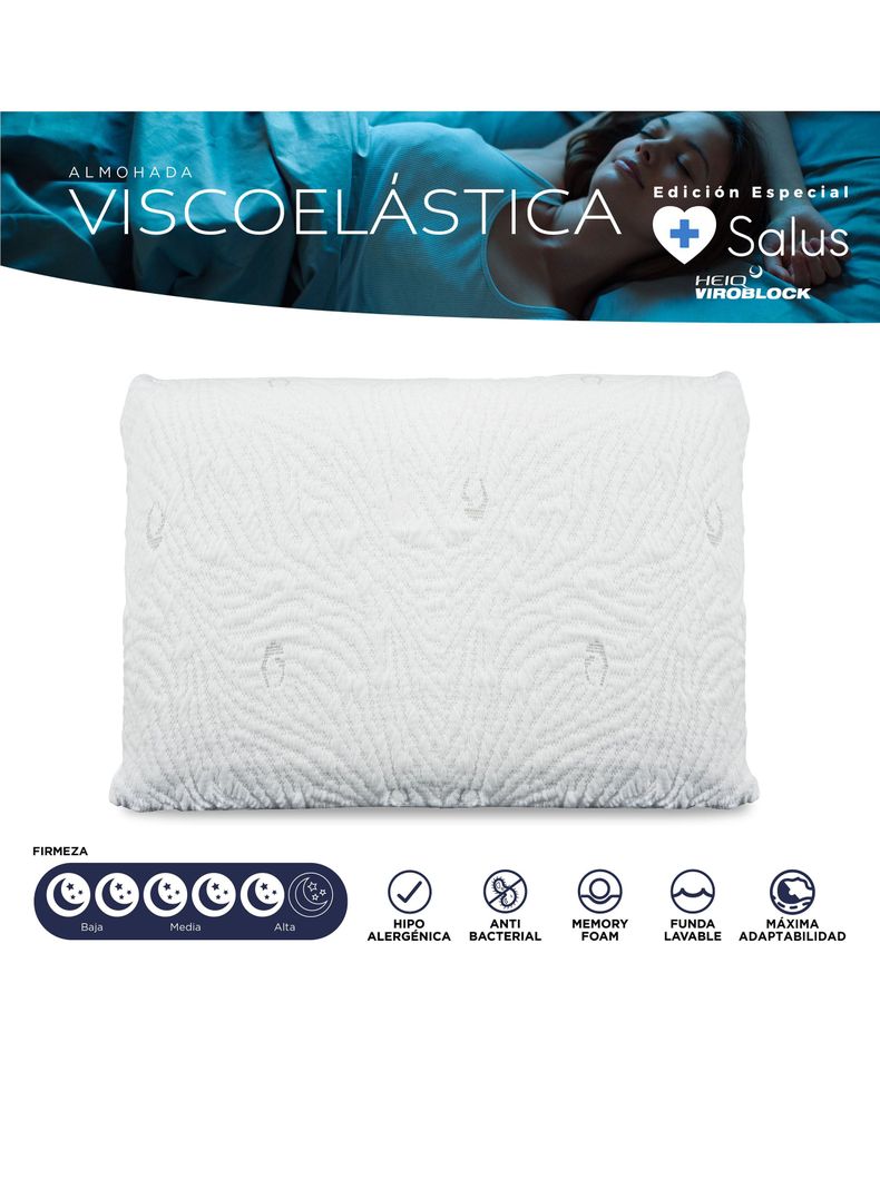 Almohada Viscoelástica Salus 60 x 40 cm-1
