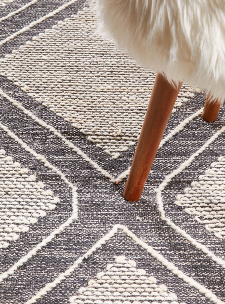 Alfombra Geo 140x200 cm Anthracite D2-2