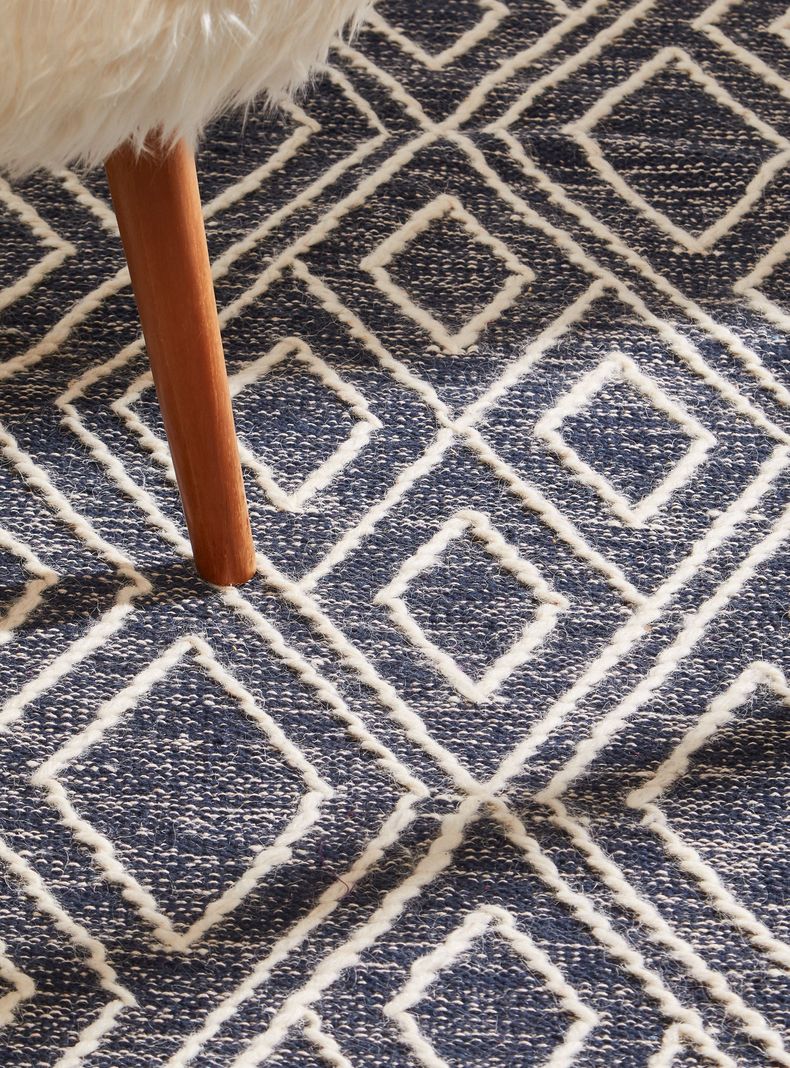 Alfombra 160 x 230 cm Woven Geo Navy D1-4