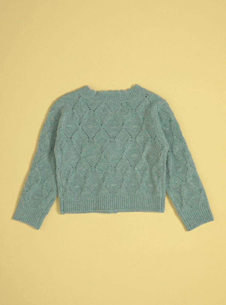 Chaleco Cardigan Tejido Trenzas-3