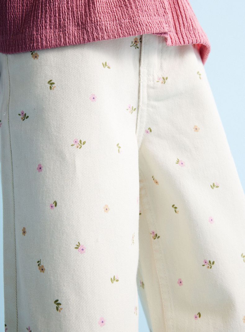 Pantalón Pierna Ancha Estampado-1