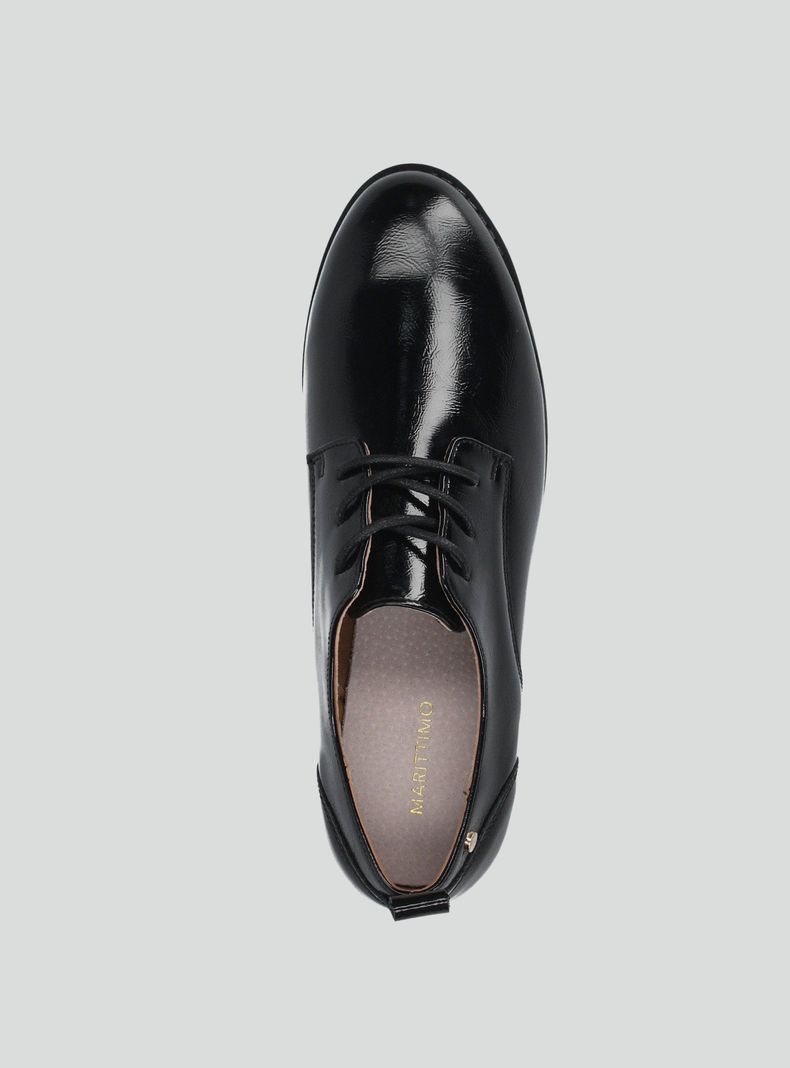 Zapato Casual Efecto Craquelado Oxford con Plataforma Mujer-3
