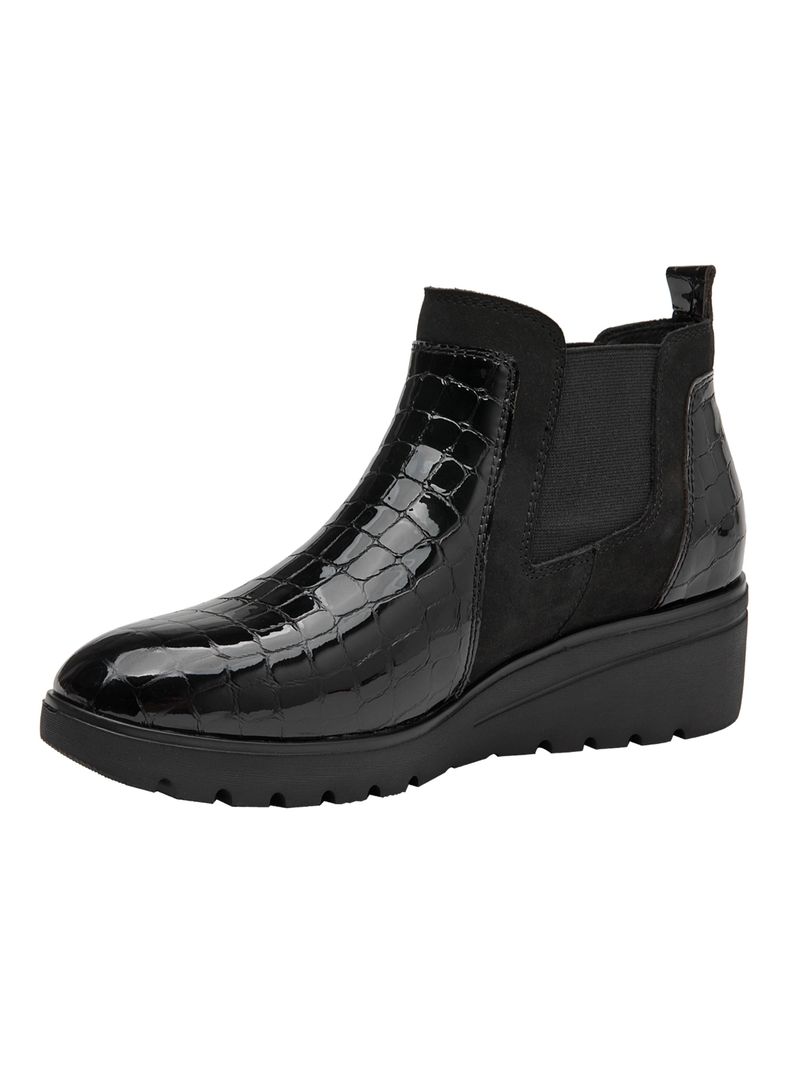 Botín con Elástico L118 Taco Chino Cuero Mujer-3