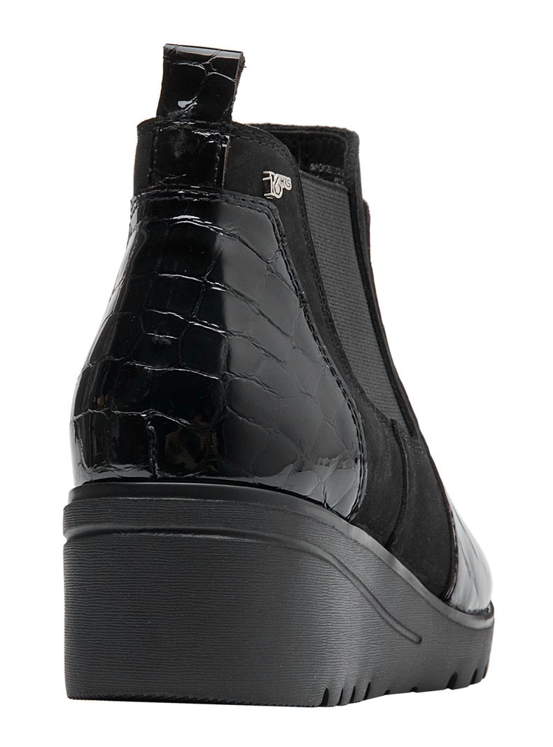 Botín con Elástico L118 Taco Chino Cuero Mujer-4