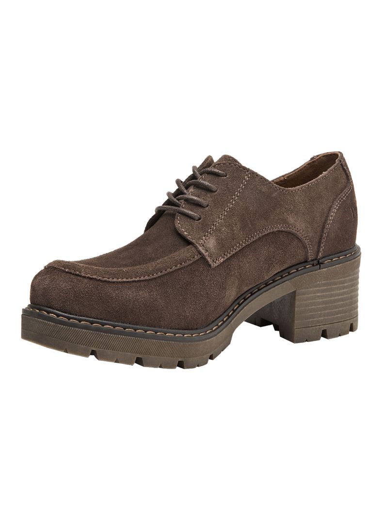 Zapato Casual Taco Cuadrado Cuero Wl052 Mujer-3