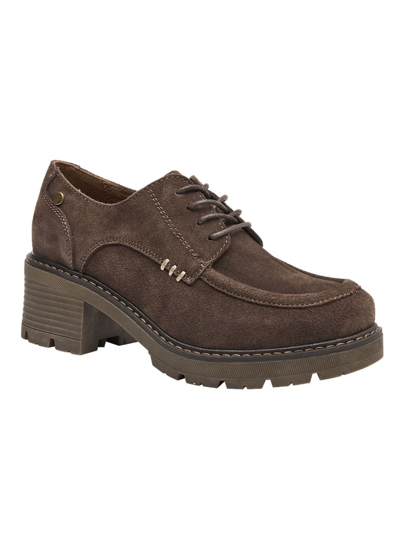 Zapato Casual Taco Cuadrado Cuero Wl052 Mujer-1