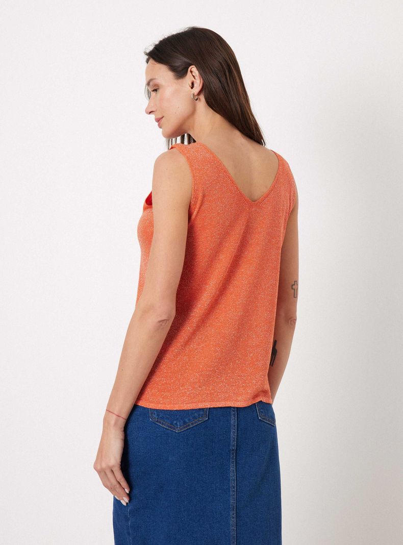 Polera sin Mangas con Brillo de Lurex-1