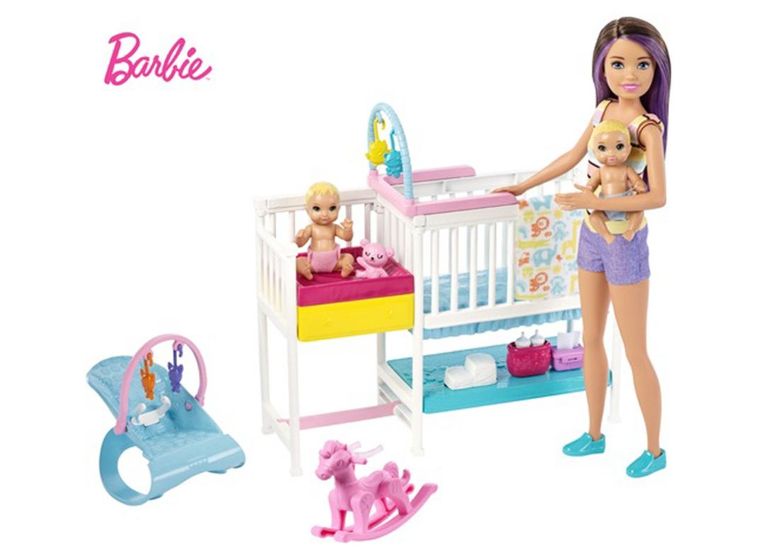 Familia Barbie Skipper Guardería de Bebés-1
