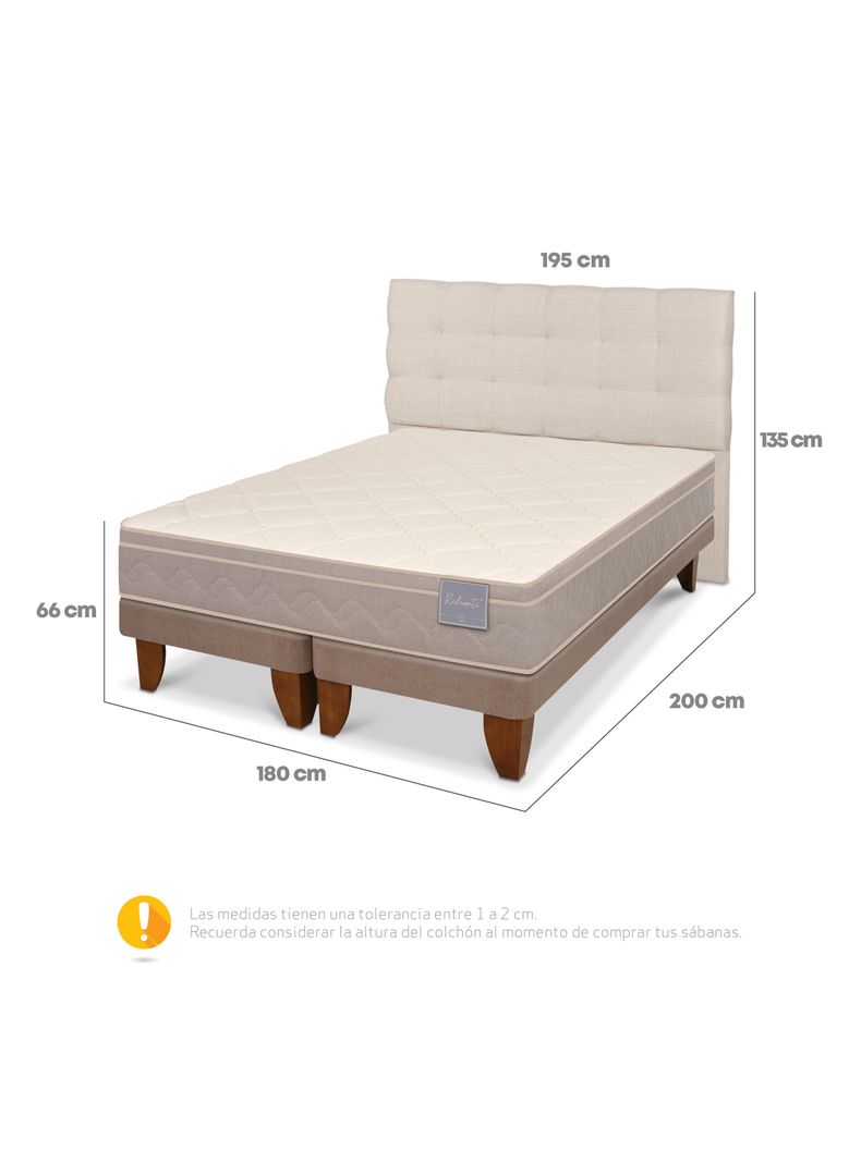 Cama Europea Rilassati King + Respaldo Ebro-1