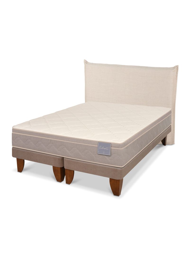 Cama Europea Rilassati Base Dividida 2 Plazas + Respaldo Tiber-0