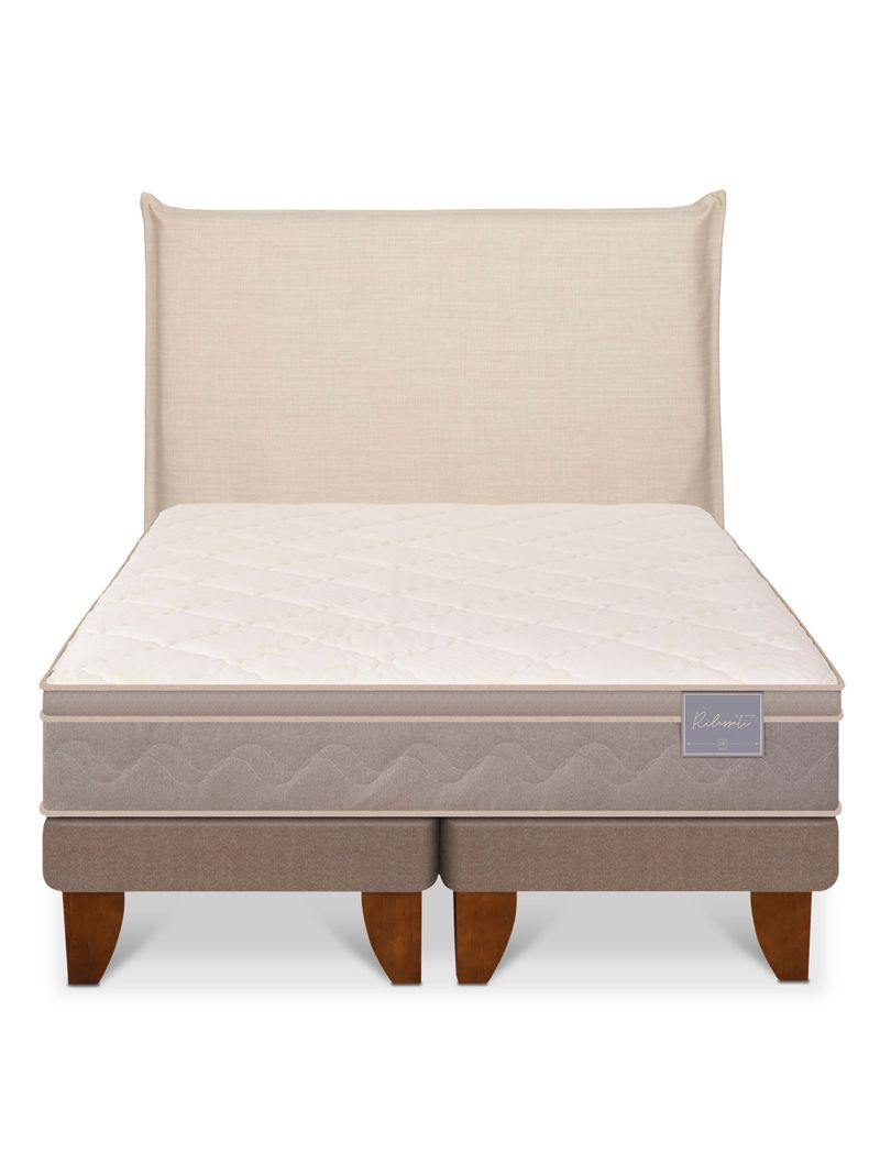 Cama Europea Rilassati Base Dividida 2 Plazas + Respaldo Tiber-3
