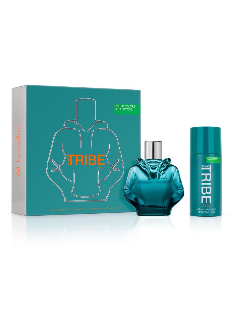 Set Perfume We Are Tribe Cool EDT Hombre 90ml + Desodorante 150ml Benetton-0