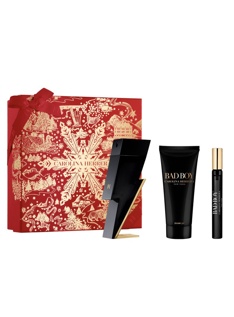 Set Perfume Bad Boy EDT Hombre 100 ml + 10 ml + Shower Gel 100 ml Carolina Herrera-0