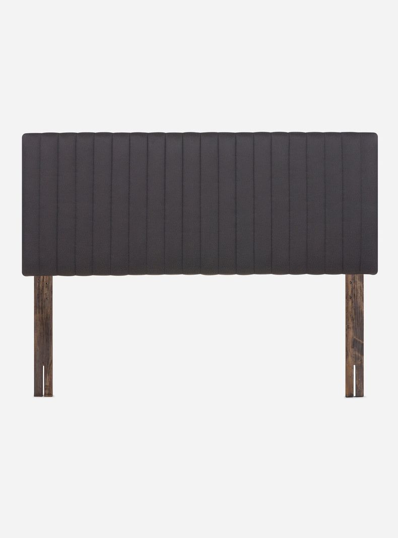 Cama Europea Ergo T New 2 Plazas Base Dividida + Respaldo Lucio Grafito-2