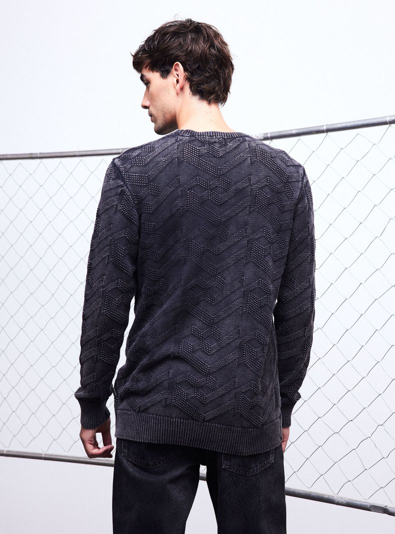 Sweater Texturado Lavado-1