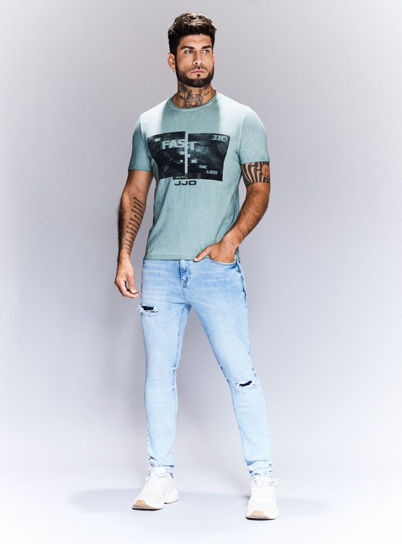 Polera Teñido Prenda Estampado Delantero-4