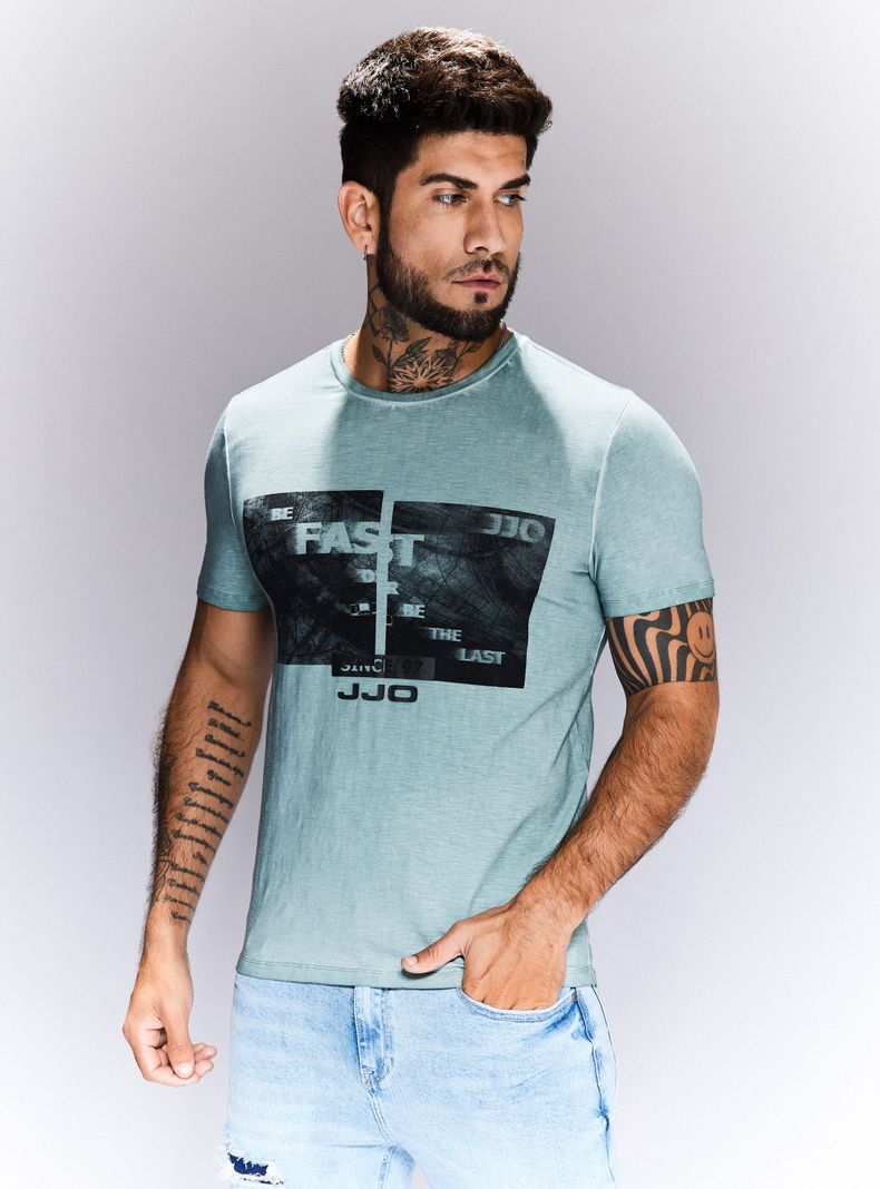 Polera Teñido Prenda Estampado Delantero-0