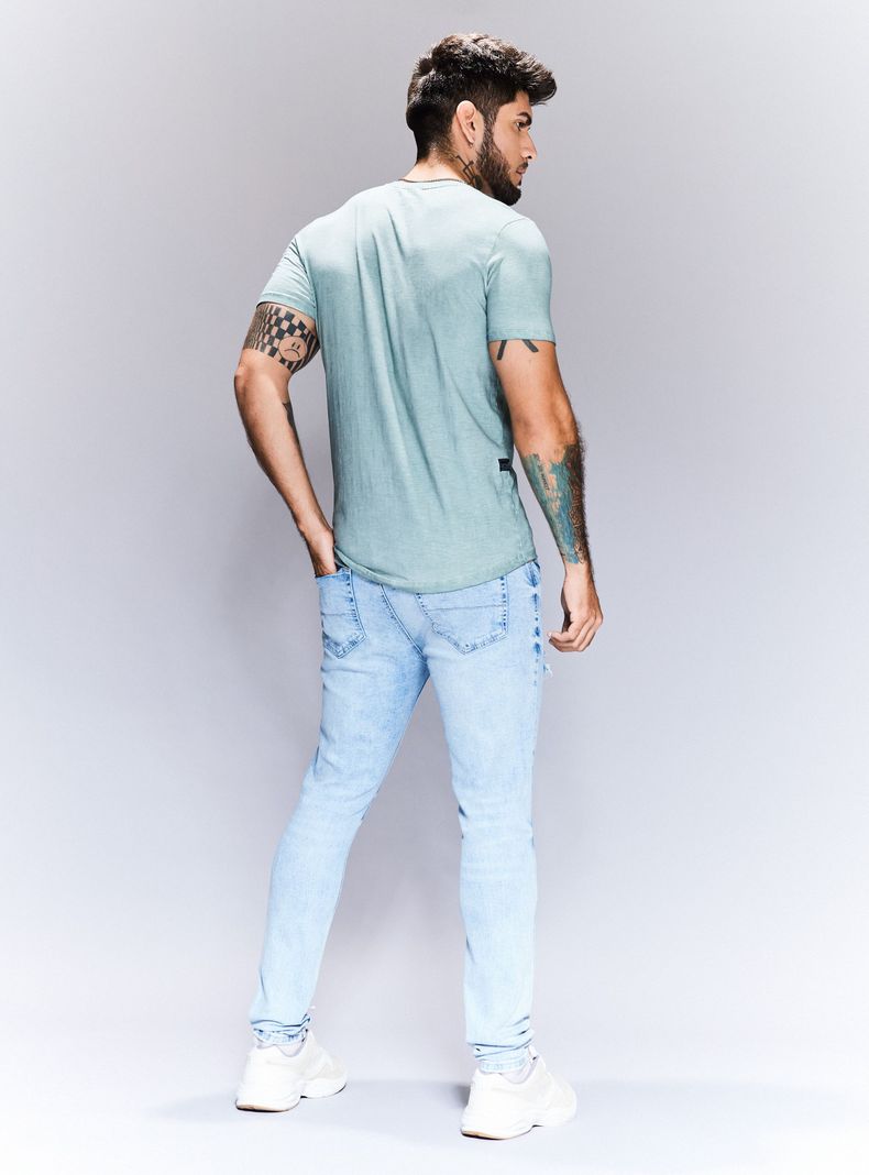 Polera Teñido Prenda Estampado Delantero-5