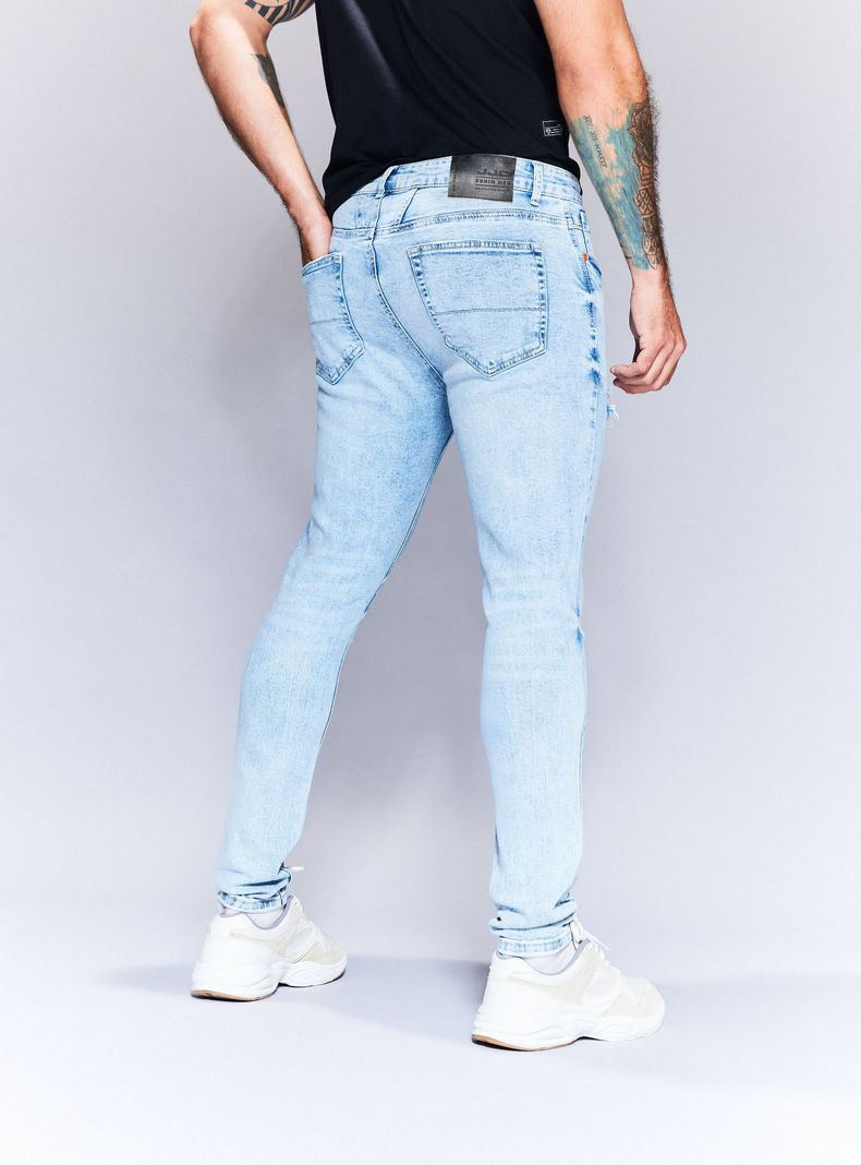 Jeans Lavado Craquelado Roturas-1