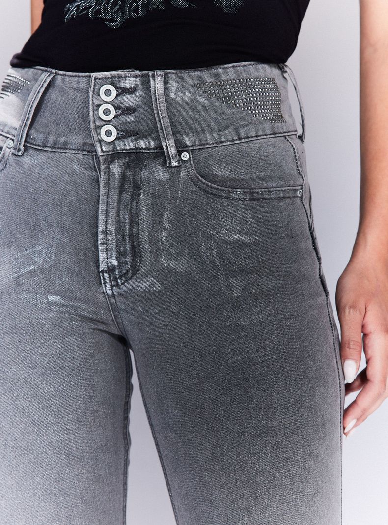 Jeans 3 Botones Pintado Metalizado-2