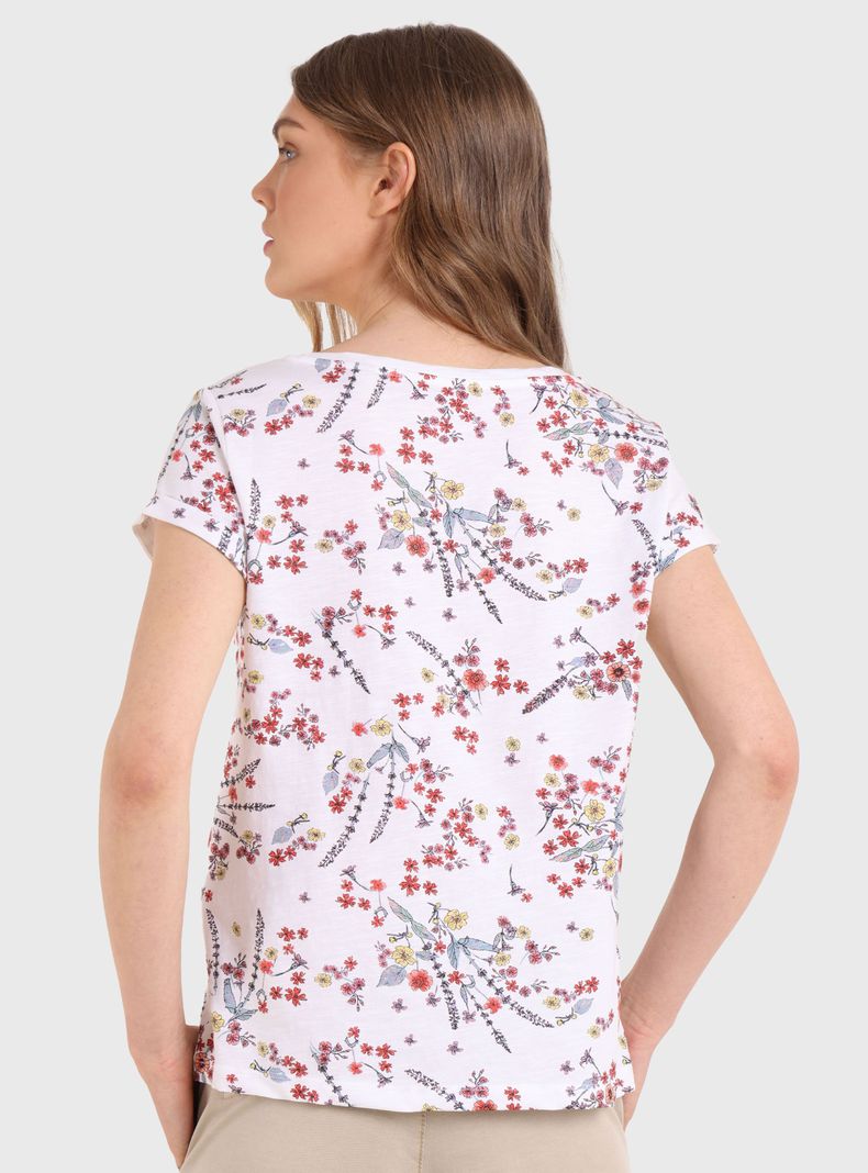 Polera Manga Corta Estampada Color-1