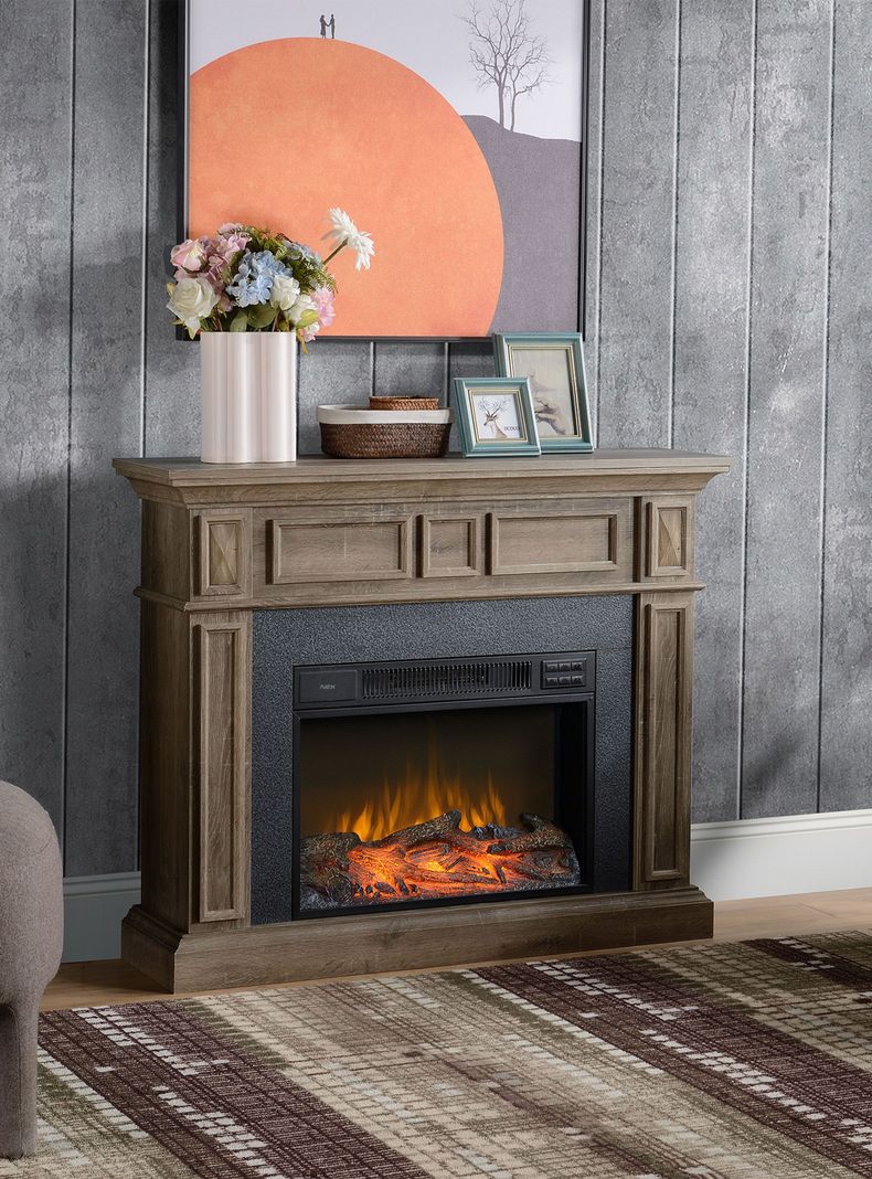 Estufa Infrarroja Estilo Chimenea con Mueble 1500W HFS8000-4