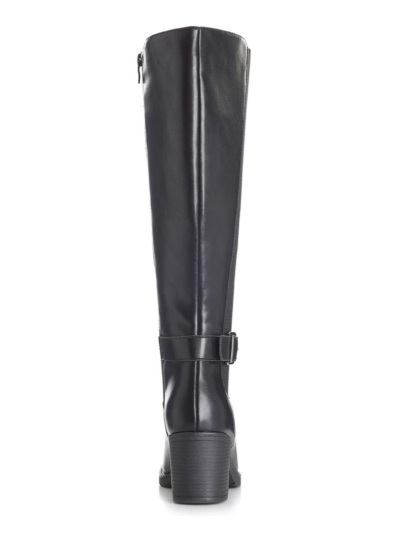 Bota Lisa Detalle Correa al Costado Mujer-3