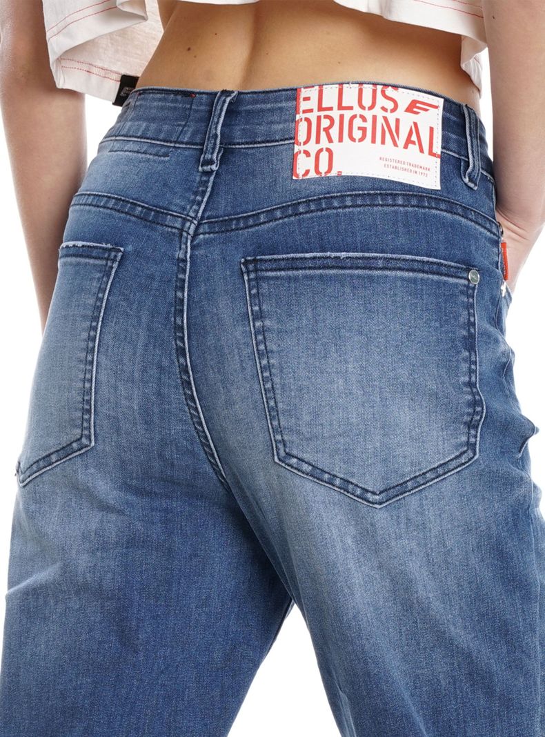 Jeans Mom Tiro Ultra Alto Med Repreve-4