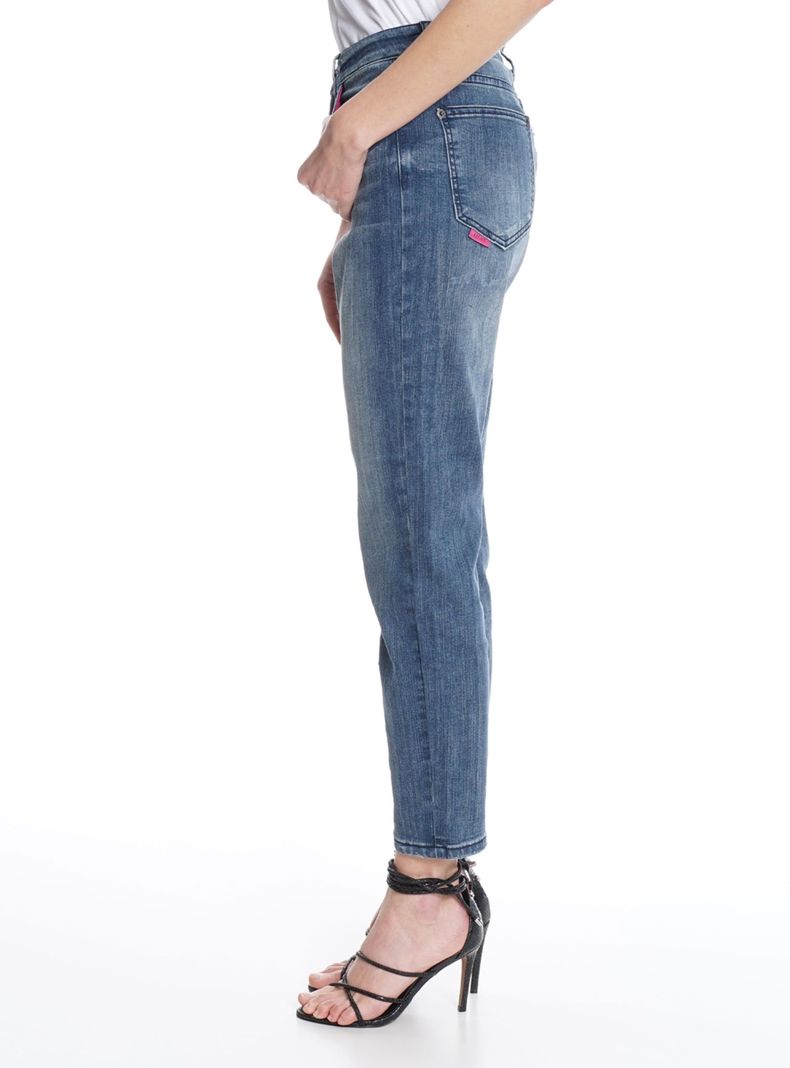 Jeans Mom Tiro Ultra Alto Dark Love Yourself-2