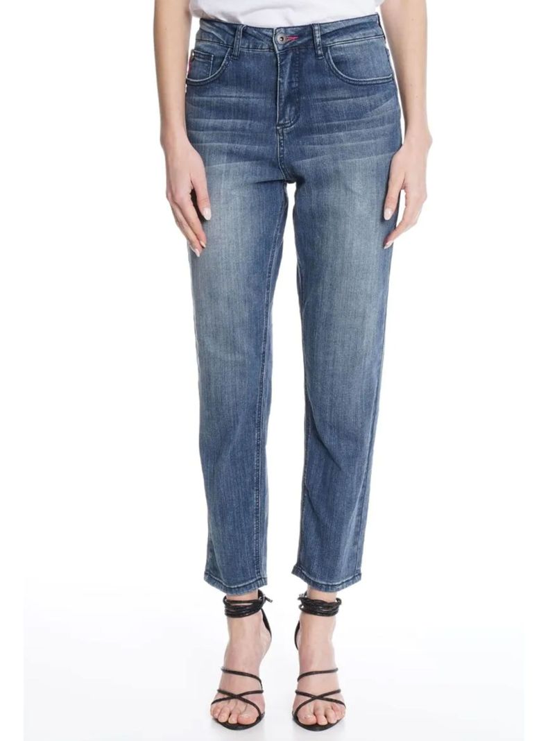 Jeans Mom Tiro Ultra Alto Dark Love Yourself-0