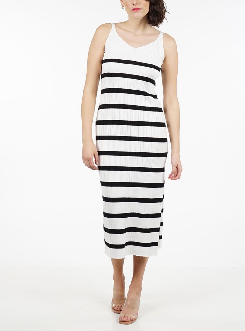 Vestido Long Knitting Dress Ribbed-0