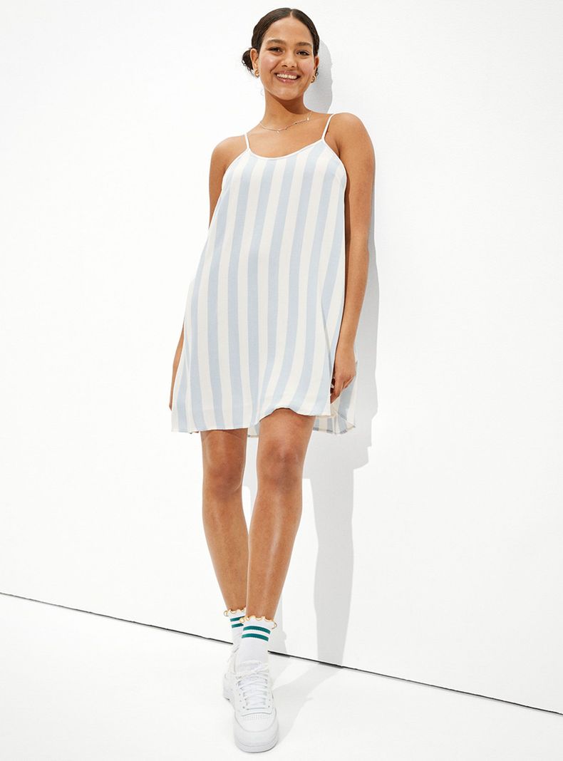 Vestido Flare Mini  Azul American Eagle-3