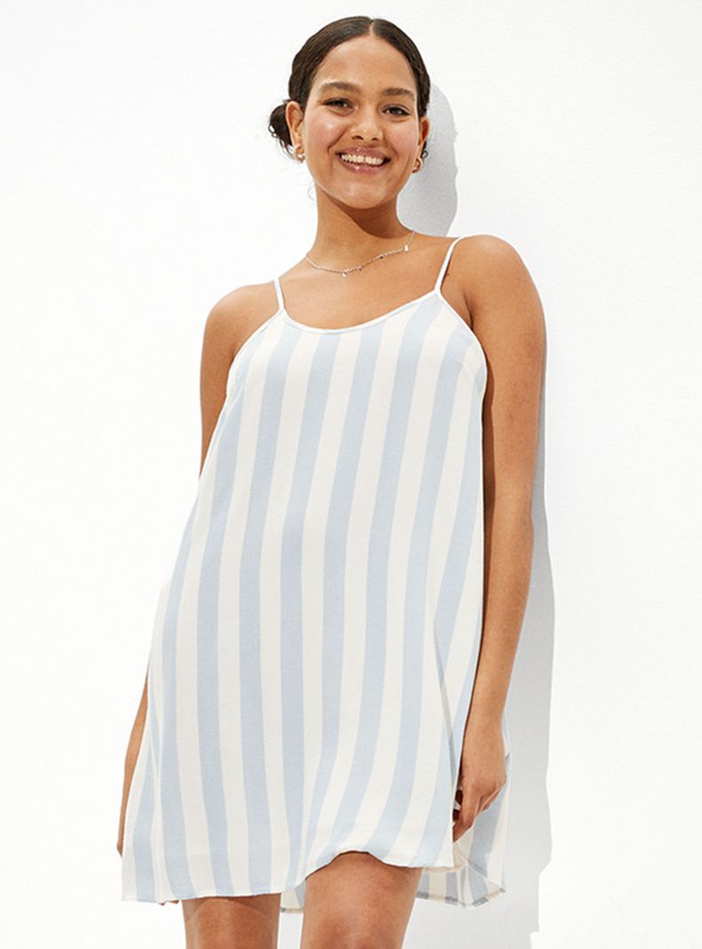 Vestido Flare Mini  Azul American Eagle-0
