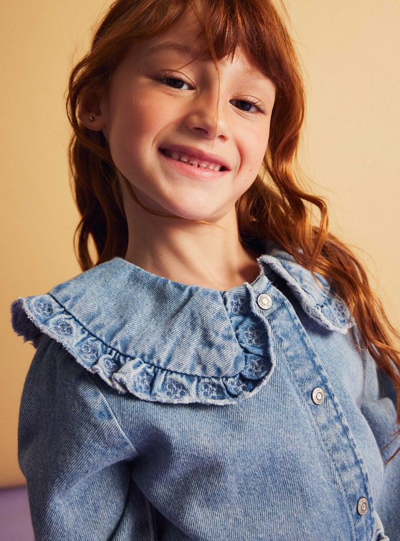 Blusa Denim Cuello Bobo-1