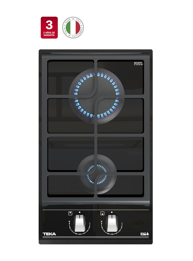 Encimera Cristalgas Teka 2 Quemadores GZC 32300 XBB-2