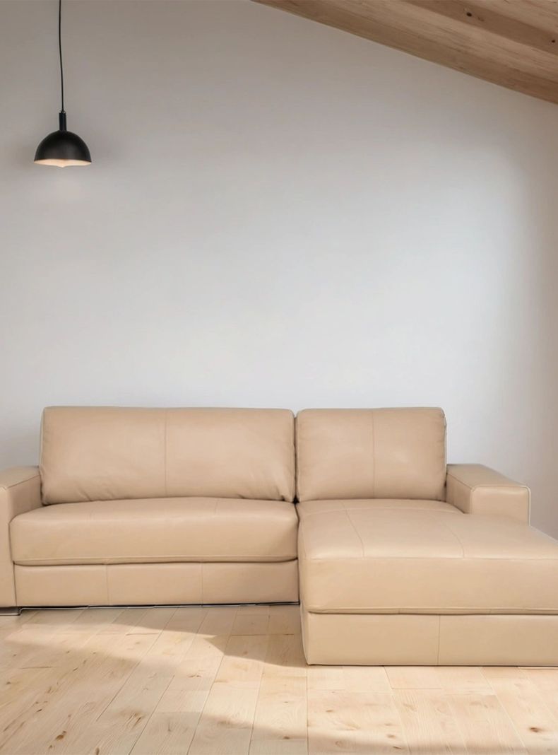 Sofá Secccional Di Como Cuero Beige-4
