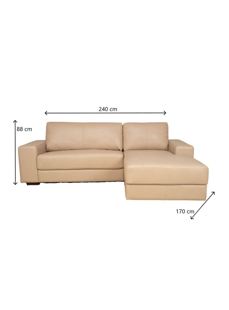 Sofá Secccional Di Como Cuero Beige-1