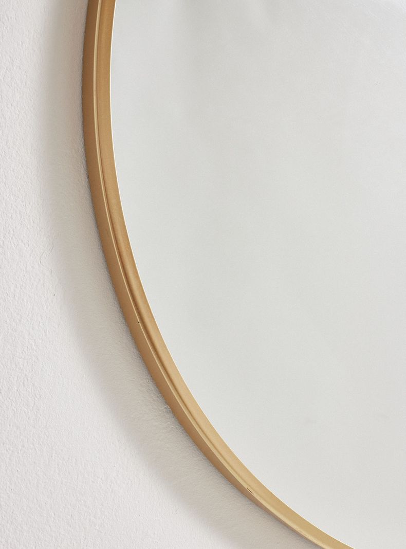 Espejo Redondo Dorado 80 x 80 cm-2