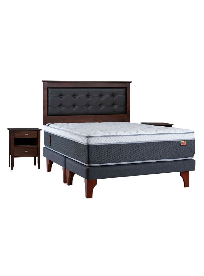 Cama Europea Everest 2 Plazas Base Dividida + Set Toledo-0