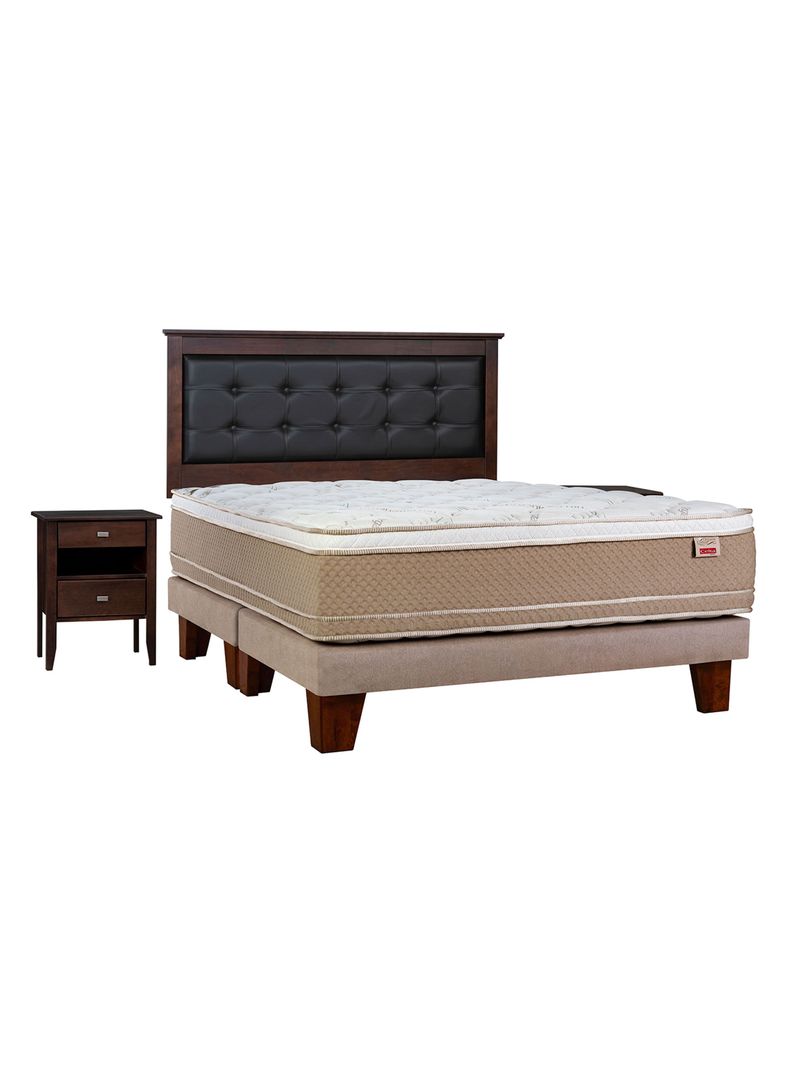 Cama Europea Cotton Organic 2 Plazas Base Dividida + Set Toledo-0