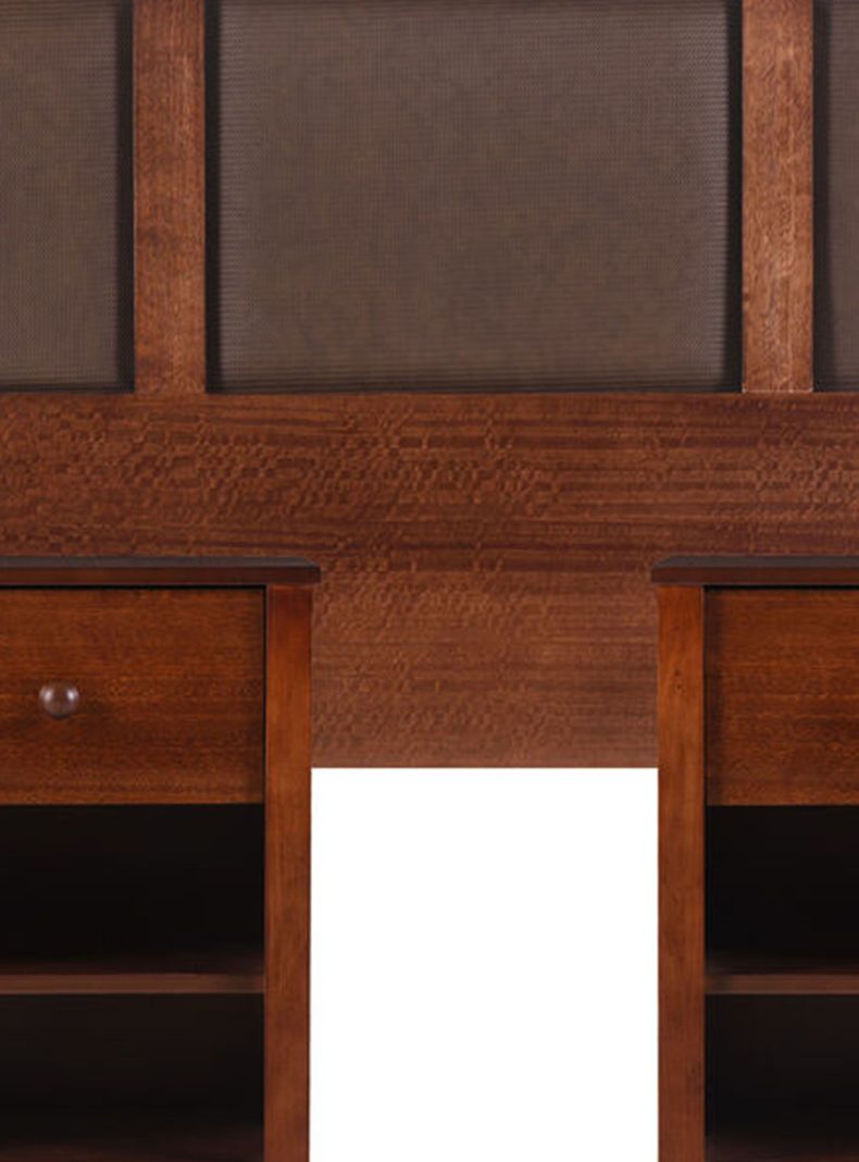Set Muebles New Torino Café: Respaldo 2 Plazas + 2 Veladores-1