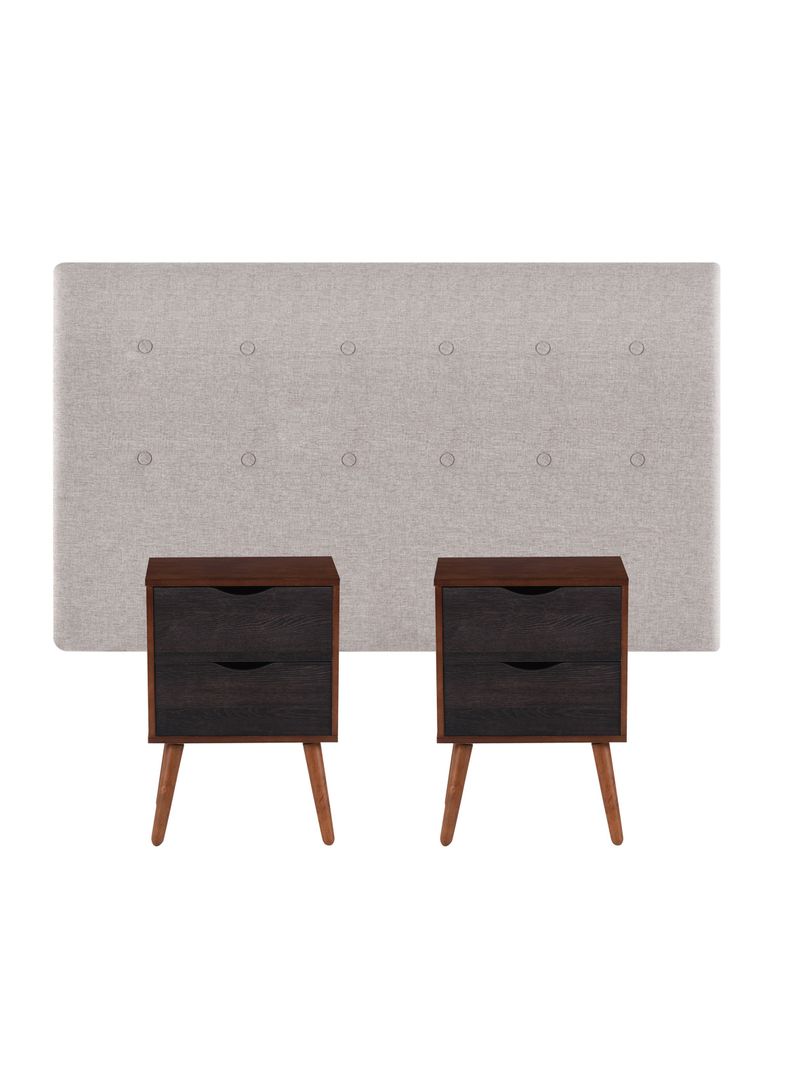 Set Muebles Trigis: Respaldo 2 Plazas + 2 Veladores-0