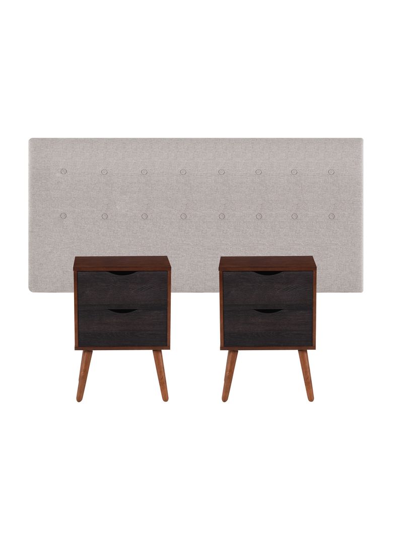 Set Muebles Trigis: Respaldo King + 2 Veladores-0