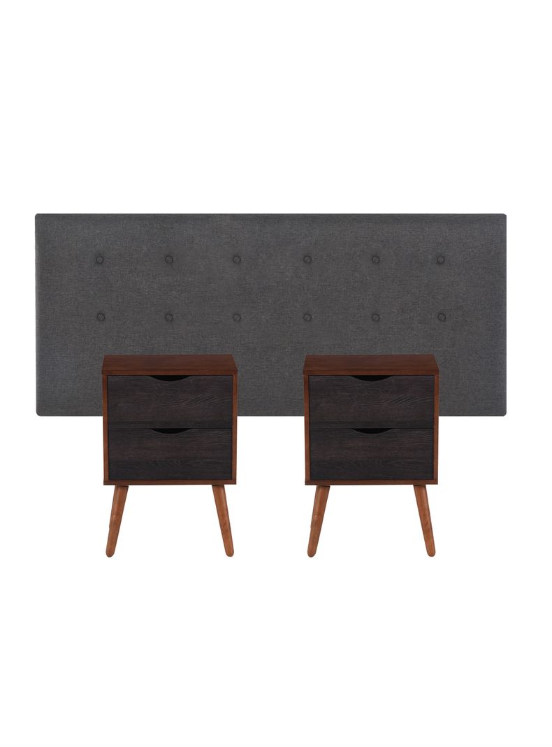 Set Muebles Eufrates: Respaldo 2 Plazas + 2 Veladores-0