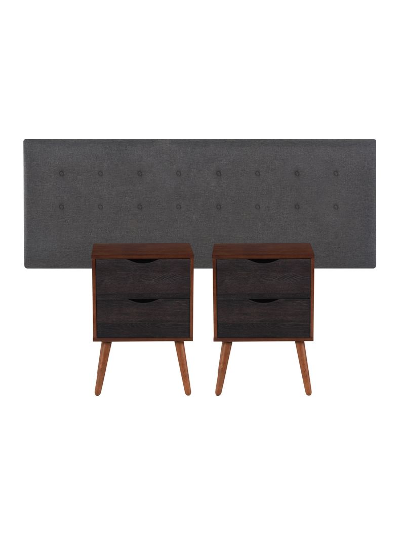 Set Muebles Eufrates: Respaldo King + 2 Veladores-0