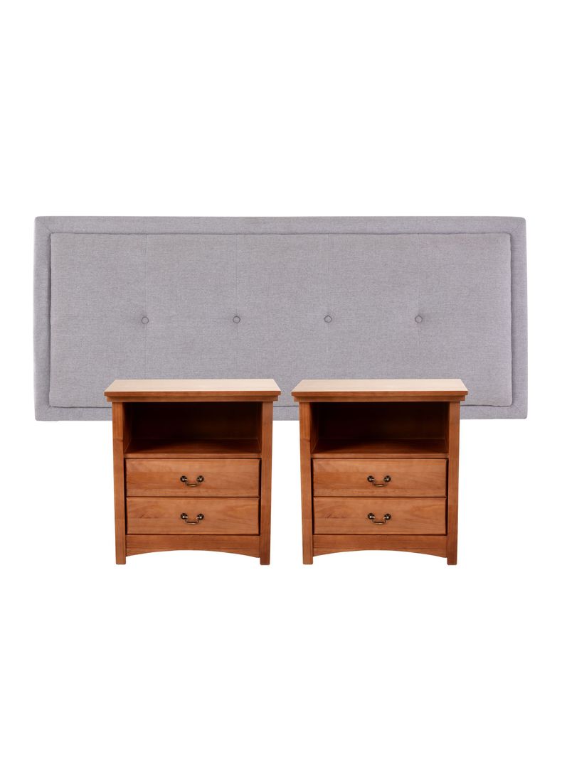 Set Muebles Ganges: Respaldo 2 Plazas + 2 Veladores-0