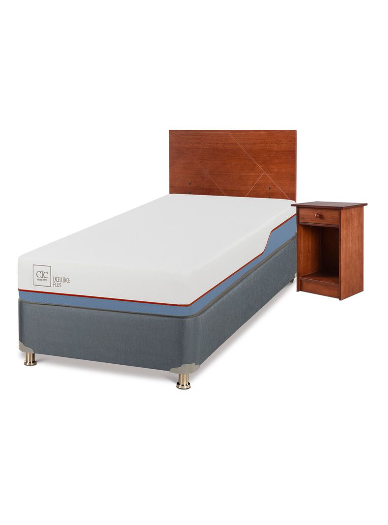 Cama Europea Excellence Plus 1 Plaza + Set de Muebles New Villarrica-0