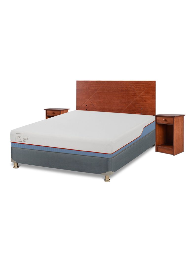 Box Americano Excellence Plus 2 Plazas Base Normal + Set Muebles New Villarrica-0