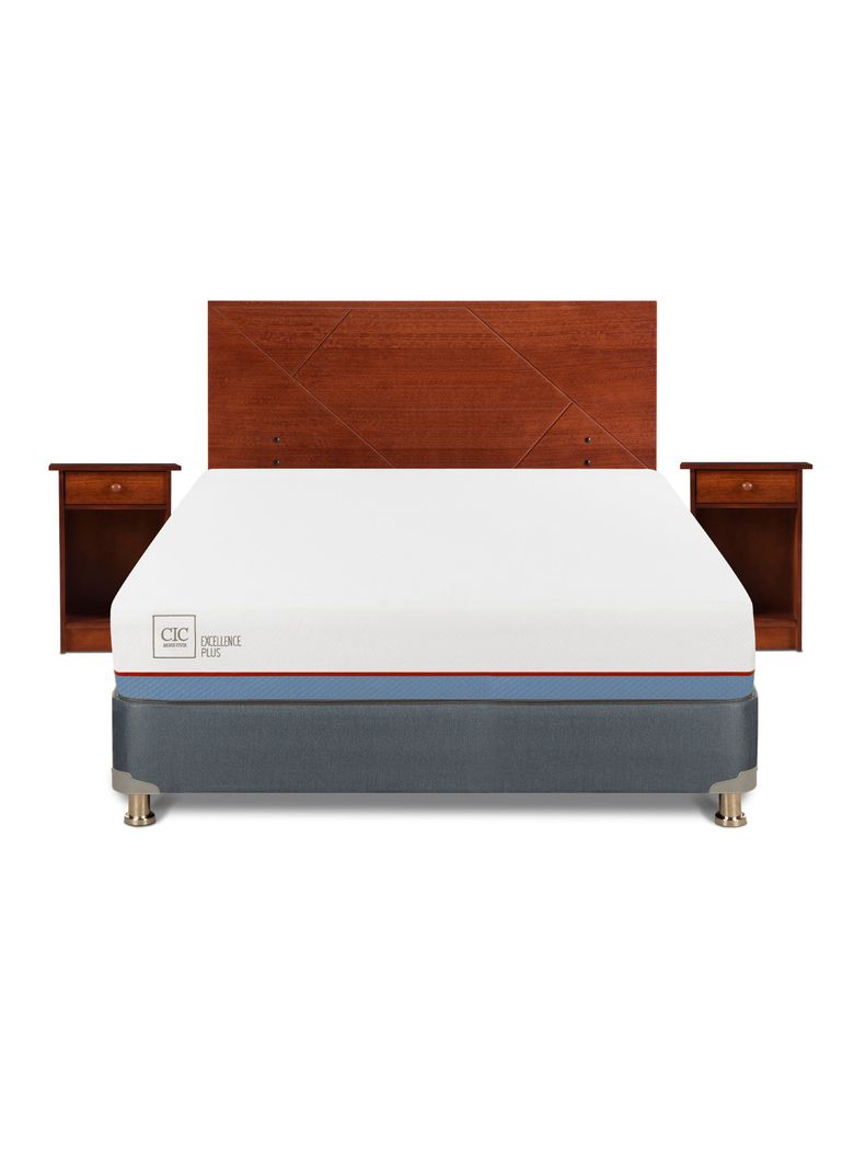 Box Americano Excellence Plus 2 Plazas Base Normal + Set Muebles New Villarrica-2
